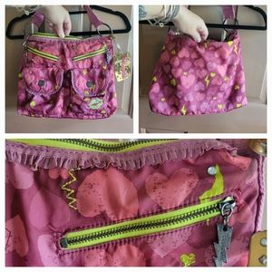 Betseyville Nylon bag Pink green lips vibrant